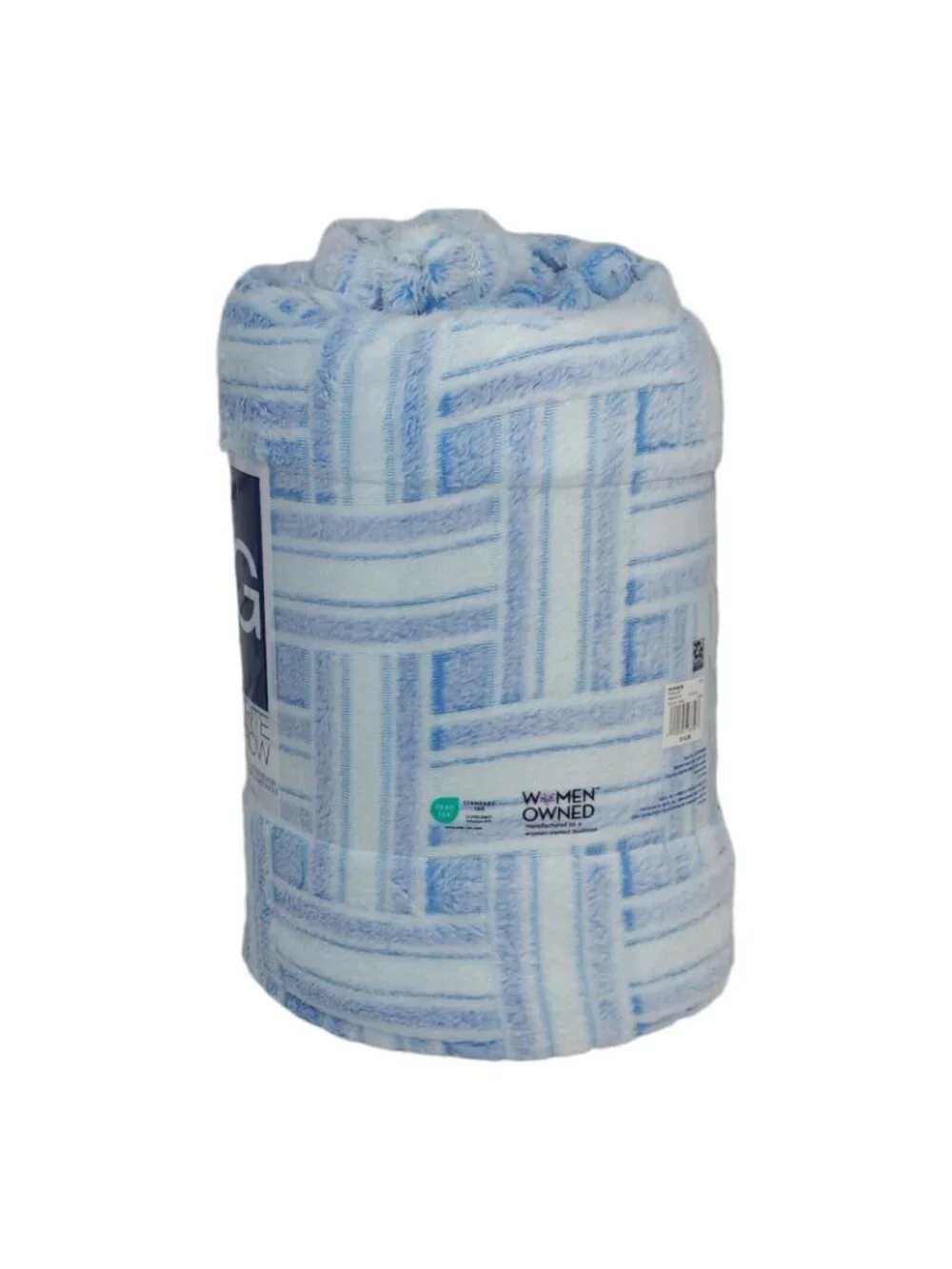 The Big One Oversized Plush Throw Blanket Blue Vintage Weave  6'x5' or 60